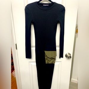 Zara ribbed fitted dress